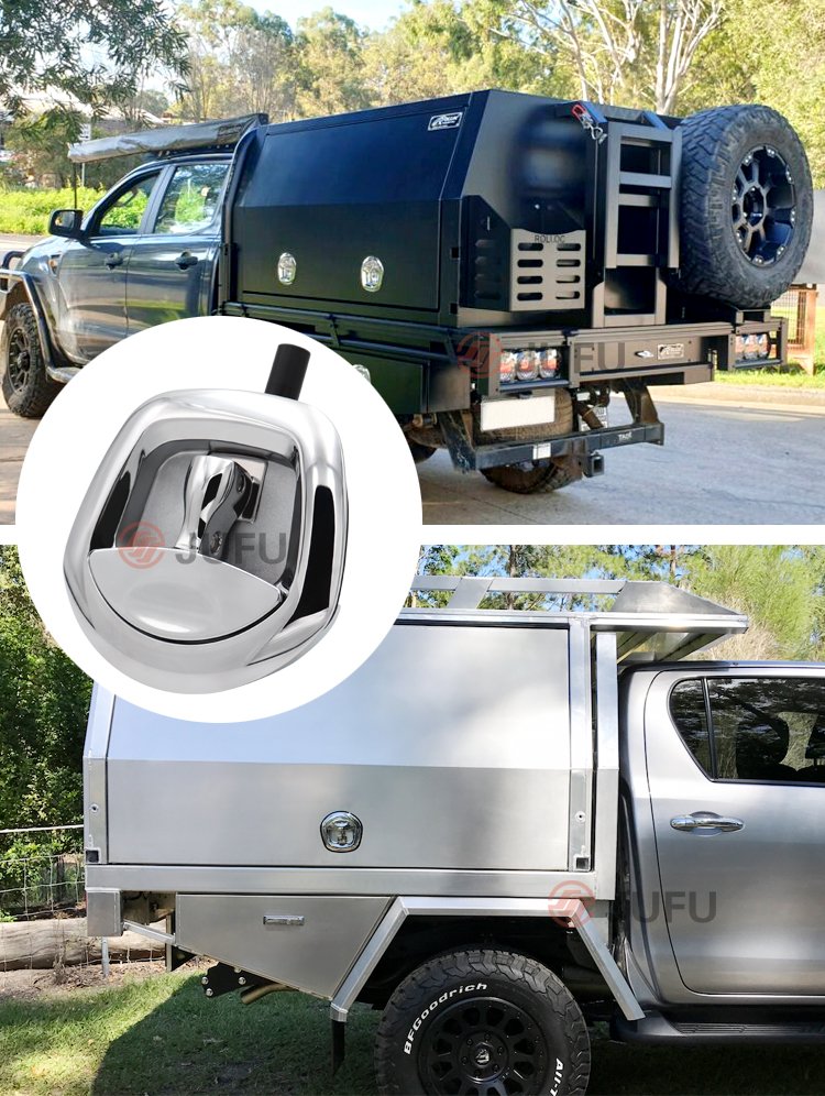 Whale Tail Handle Locks OEM Recessed Folding Handle Whale Tail Toolbox Lock Handle Paddle Lamp Lock for Heavy Duty Truck - Image 7