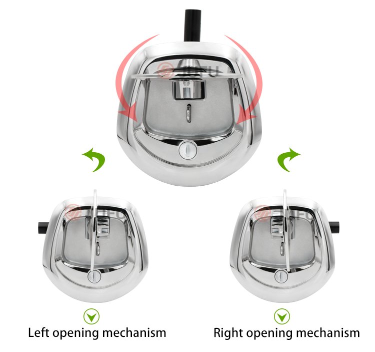 Whale Tail Handle Locks OEM Recessed Folding Handle Whale Tail Toolbox Lock Handle Paddle Lamp Lock for Heavy Duty Truck - Image 5