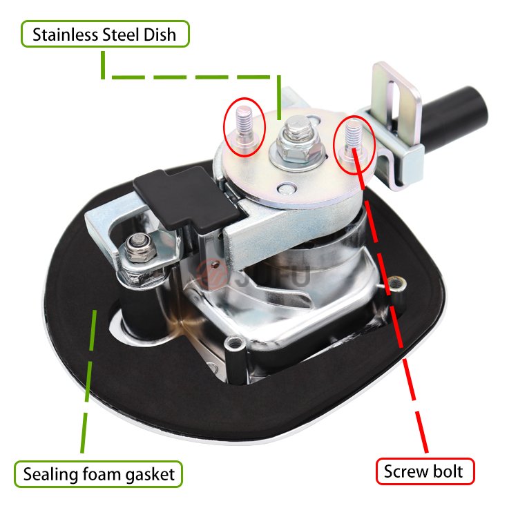 Whale Tail Handle Locks OEM Recessed Folding Handle Whale Tail Toolbox Lock Handle Paddle Lamp Lock for Heavy Duty Truck - Image 4