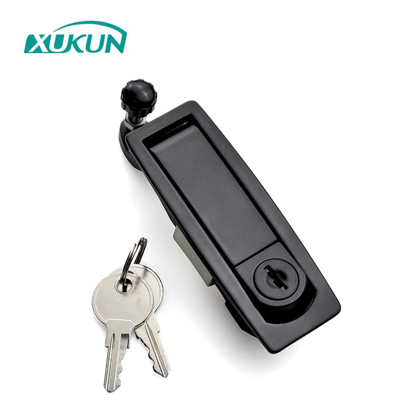 XK141 C2 Zinc Alloy Black Spray Coating Lever Compression Lock Cabinet Plane Lock Push Latch for Electrical Cabinet - Image 5